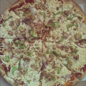 Spicy Chick pizza at Purgatory Pizza