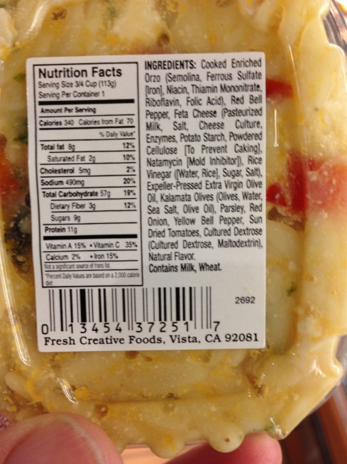 The VN orzo "contains milk" so "VEG" can't mean vegan.