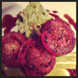 Blackened Tomatoes at the Plum Bistro pop up in Hollywood